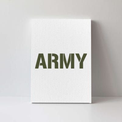 Army Logo Vintage Thin Line American Flag Back And Front Canvas