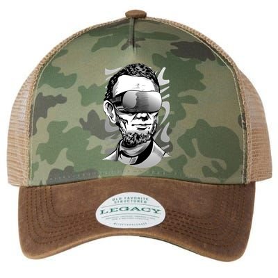 Abraham Lincoln Virtual Reality Glasses Legacy Tie Dye Trucker Hat