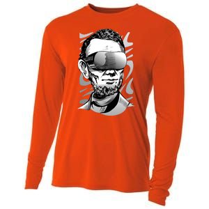 Abraham Lincoln Virtual Reality Glasses Cooling Performance Long Sleeve Crew