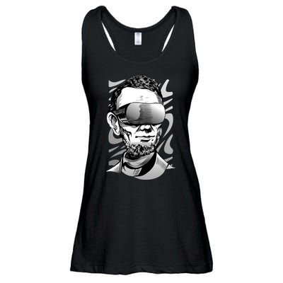 Abraham Lincoln Virtual Reality Glasses Ladies Essential Flowy Tank