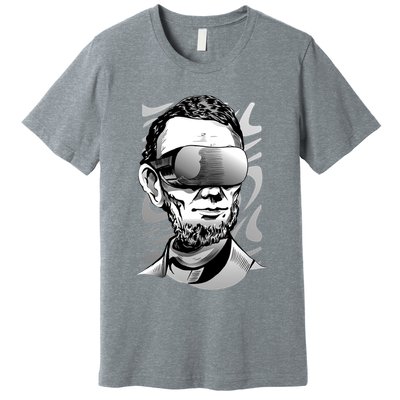 Abraham Lincoln Virtual Reality Glasses Premium T-Shirt