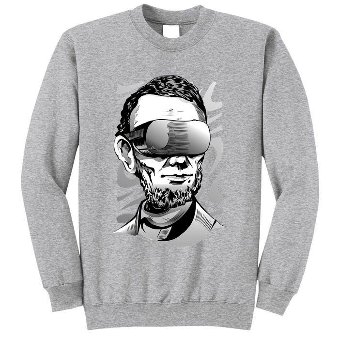 Abraham Lincoln Virtual Reality Glasses Tall Sweatshirt