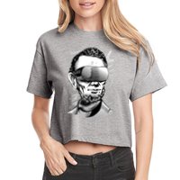 Abraham Lincoln Virtual Reality Glasses Women's Crop Top Tee