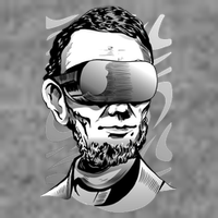 Abraham Lincoln Virtual Reality Glasses Women's Crop Top Tee