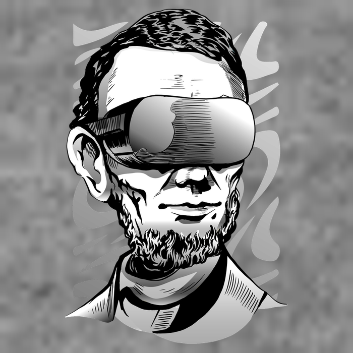 Abraham Lincoln Virtual Reality Glasses Women's Crop Top Tee