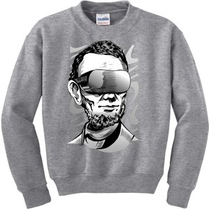 Abraham Lincoln Virtual Reality Glasses Kids Sweatshirt