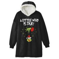 A Little Who Is Due Pregnancy Announcement Hooded Wearable Blanket