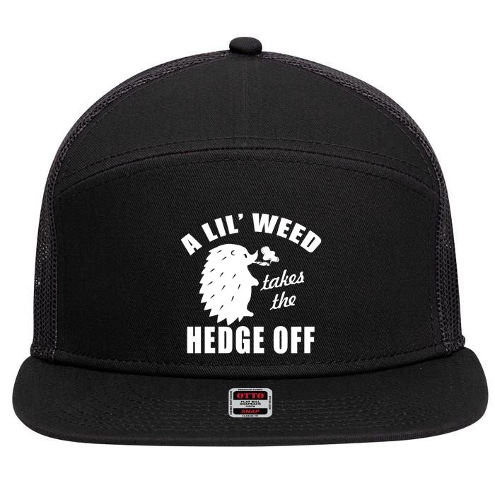 A Lil' Weed Takes The Hedge Off 7 Panel Mesh Trucker Snapback Hat