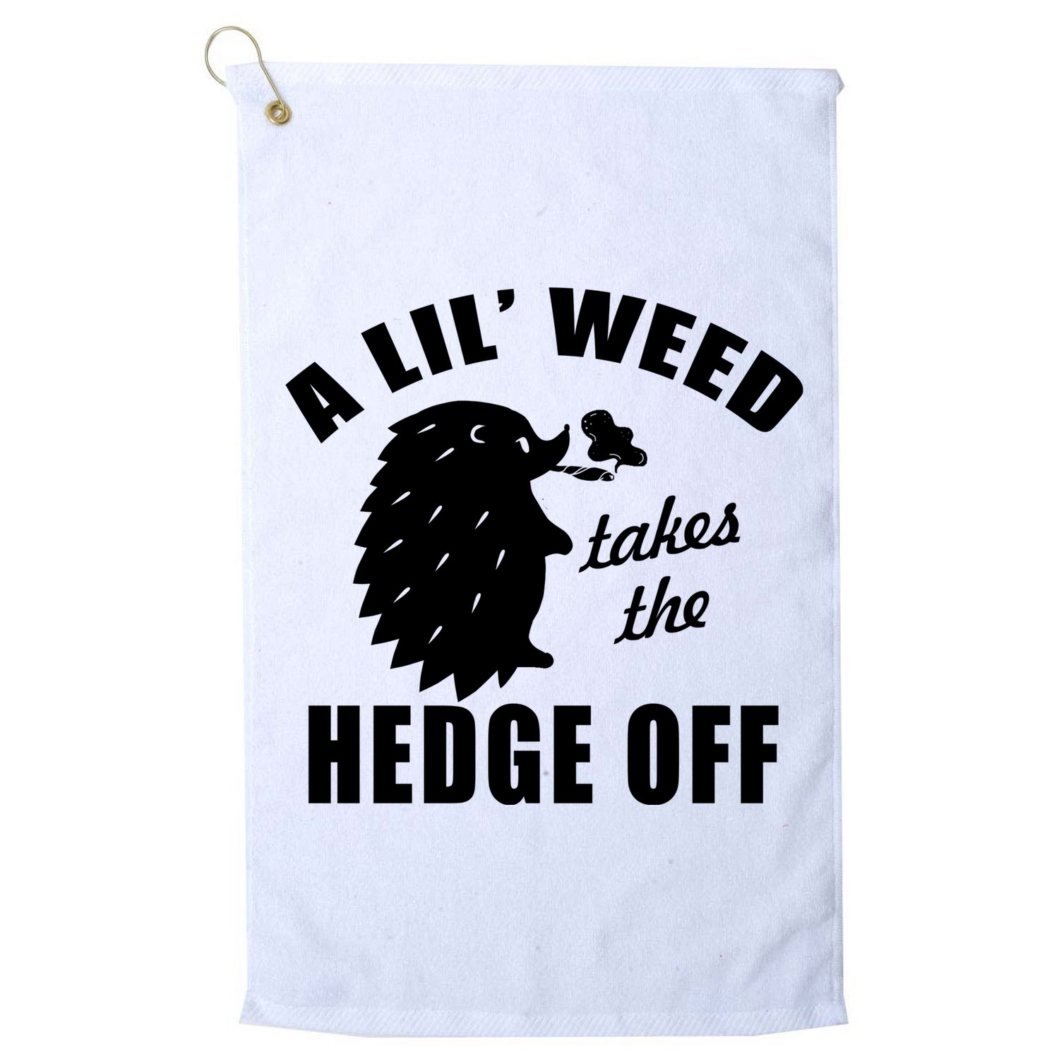 A Lil' Weed Takes The Hedge Off Golf Towel