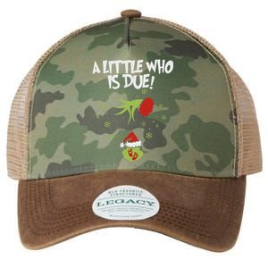 A Little Who Is Due Pregnancy Announcement Legacy Tie Dye Trucker Hat