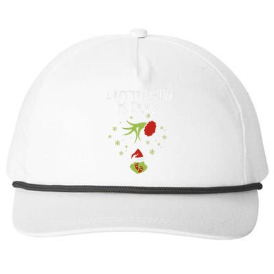 A Little Who Is Due Pregnancy Announcement Snapback Five-Panel Rope Hat