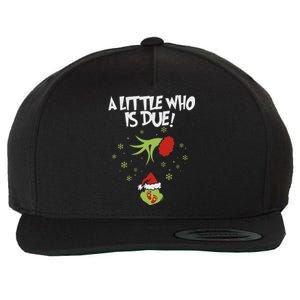 A Little Who Is Due Pregnancy Announcement Wool Snapback Cap