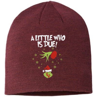 A Little Who Is Due Pregnancy Announcement Sustainable Beanie