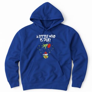 A Little Who Is Due Pregnancy Announcement Hoodie