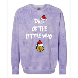 A Little Who Is Due Christmas Pregnancy Couples Matching Colorblast Crewneck Sweatshirt