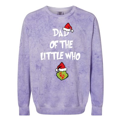 A Little Who Is Due Christmas Pregnancy Couples Matching Colorblast Crewneck Sweatshirt