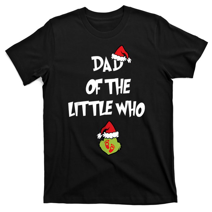 A Little Who Is Due Christmas Pregnancy Couples Matching T-Shirt