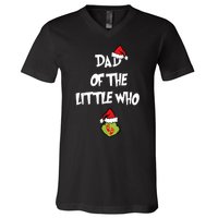 A Little Who Is Due Christmas Pregnancy Couples Matching V-Neck T-Shirt