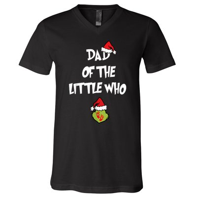 A Little Who Is Due Christmas Pregnancy Couples Matching V-Neck T-Shirt