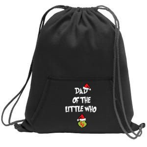 A Little Who Is Due Christmas Pregnancy Couples Matching Sweatshirt Cinch Pack Bag