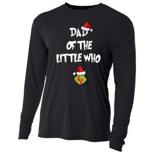 A Little Who Is Due Christmas Pregnancy Couples Matching Cooling Performance Long Sleeve Crew