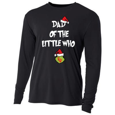 A Little Who Is Due Christmas Pregnancy Couples Matching Cooling Performance Long Sleeve Crew