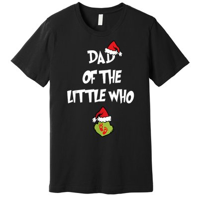 A Little Who Is Due Christmas Pregnancy Couples Matching Premium T-Shirt