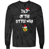 A Little Who Is Due Christmas Pregnancy Couples Matching Tie-Dye Long Sleeve Shirt