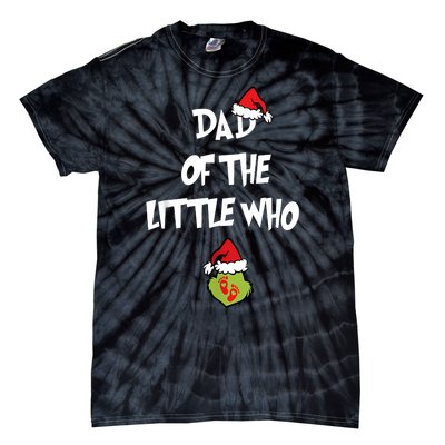 A Little Who Is Due Christmas Pregnancy Couples Matching Tie-Dye T-Shirt