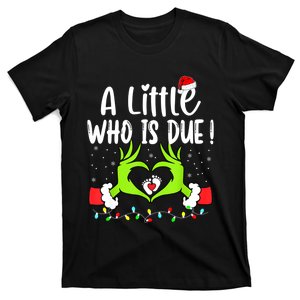 A Little Who Is Due Funny Christmas Pregnancy Announcement T-Shirt