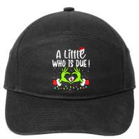 A Little Who Is Due Funny Christmas Pregnancy Announcement 7-Panel Snapback Hat