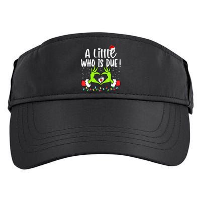 A Little Who Is Due Funny Christmas Pregnancy Announcement Adult Drive Performance Visor