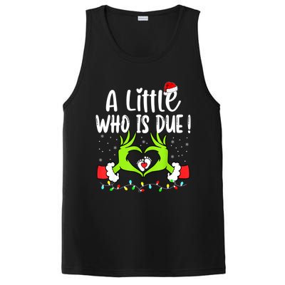 A Little Who Is Due Funny Christmas Pregnancy Announcement PosiCharge Competitor Tank