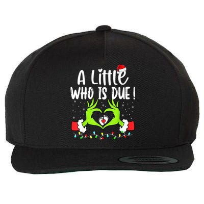 A Little Who Is Due Funny Christmas Pregnancy Announcement Wool Snapback Cap