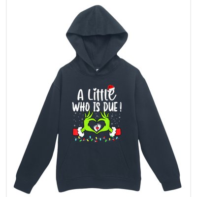 A Little Who Is Due Funny Christmas Pregnancy Announcement Urban Pullover Hoodie