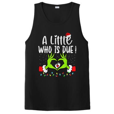 A Little Who Is Due Funny Christmas Pregnancy Announcement PosiCharge Competitor Tank