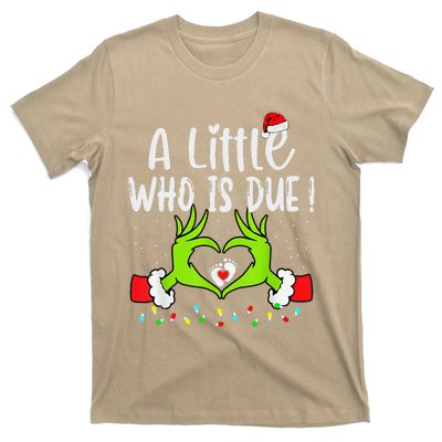 A Little Who Is Due Funny Christmas Pregnancy Announcement T-Shirt