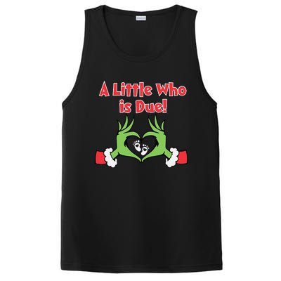 A Little Who Is Baby Due Announcement Pregnancy Nursing Xmas PosiCharge Competitor Tank