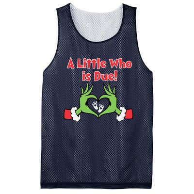 A Little Who Is Baby Due Announcement Pregnancy Nursing Xmas Mesh Reversible Basketball Jersey Tank