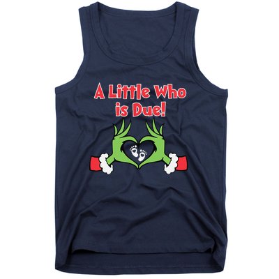 A Little Who Is Baby Due Announcement Pregnancy Nursing Xmas Tank Top