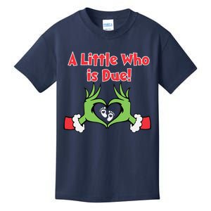 A Little Who Is Baby Due Announcement Pregnancy Nursing Xmas Kids T-Shirt