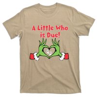 A Little Who Is Baby Due Announcement Pregnancy Nursing Xmas T-Shirt