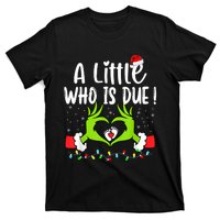 A Little Who Is Due Funny Christmas Pregnancy Announcement Sweatshirt T-Shirt