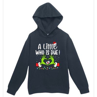 A Little Who Is Due Funny Christmas Pregnancy Announcement Sweatshirt Urban Pullover Hoodie