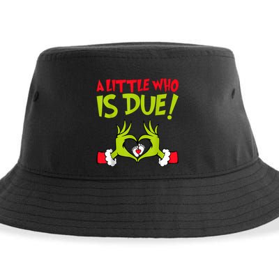 A Little Who Is Due Love Christmas Nurse Sustainable Bucket Hat
