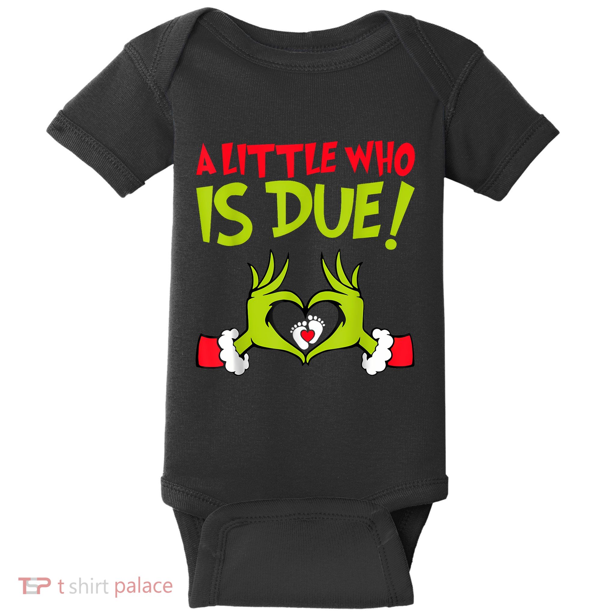 A Little Who Is Due Love Christmas Nurse Baby Bodysuit
