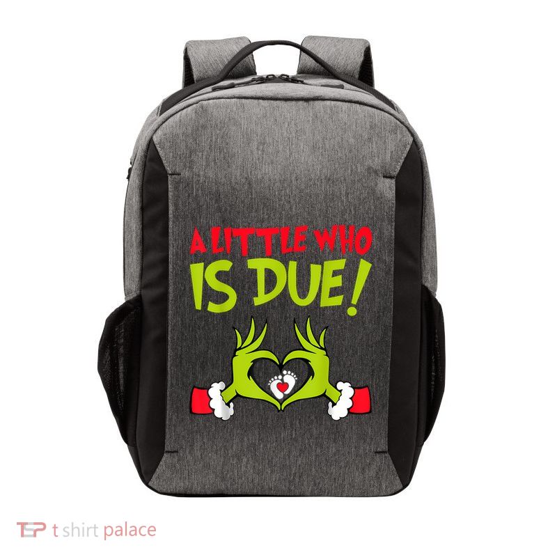 A Little Who Is Due Love Christmas Nurse Vector Backpack