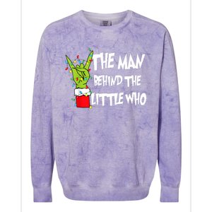 A Little Who Is Due Christmas Pregnancy Couples Matching Colorblast Crewneck Sweatshirt