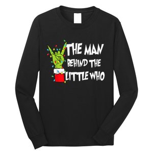 A Little Who Is Due Christmas Pregnancy Couples Matching Long Sleeve Shirt