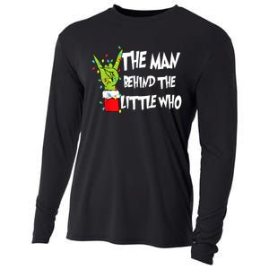 A Little Who Is Due Christmas Pregnancy Couples Matching Cooling Performance Long Sleeve Crew